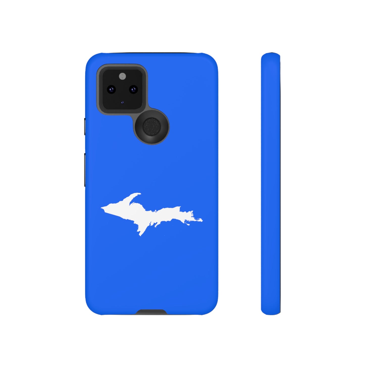 Michigan Upper Peninsula Tough Phone Case (Motor Town Blue w/ UP Outline) | Samsung & Pixel Android