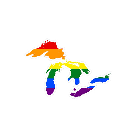 Great Lakes Kiss-Cut Windshield Decal | Rainbow Pride Edition