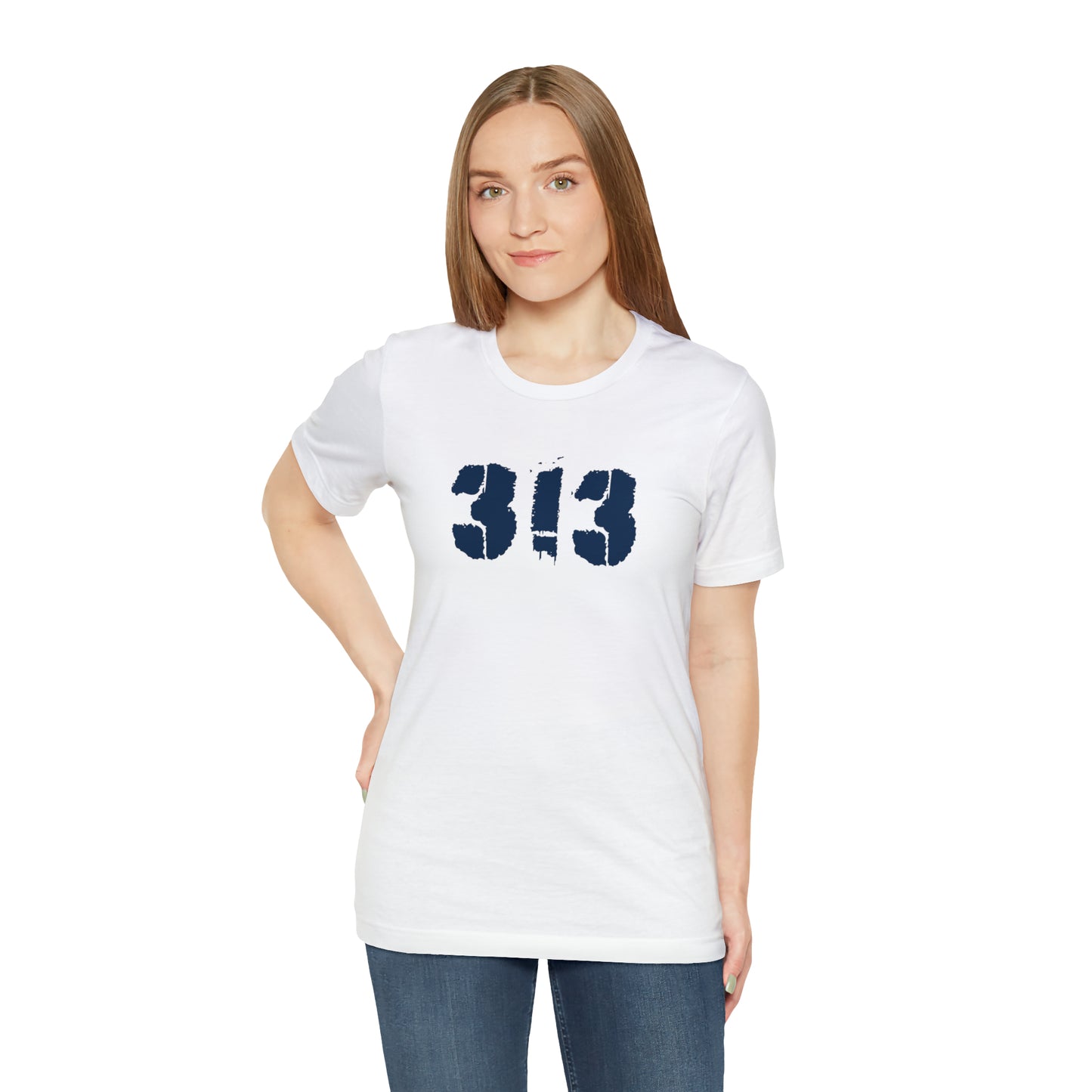 Detroit '313' T-Shirt (Spray Stencil Font) | Unisex Standard Fit