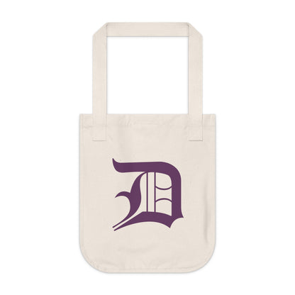 Detroit 'Old English D' Heavy Tote (Plum)