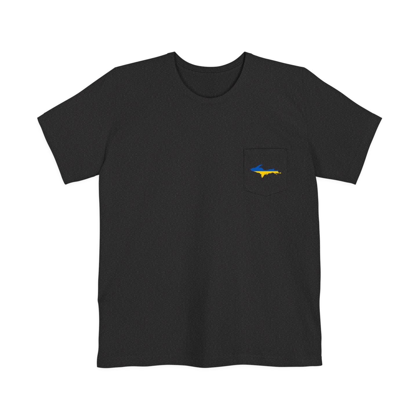 Michigan Upper Peninsula Pocket T-Shirt (w/ UP Ukraine Flag) | Unisex Standard