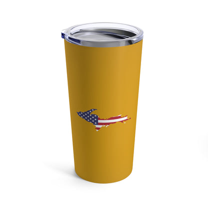 Michigan Upper Peninsula Tumbler (w/ UP USA Flag) | Gold - 20oz