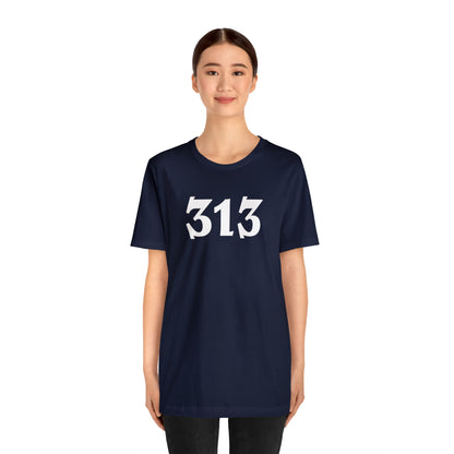 Detroit '313' T-Shirt (Angry Serif Font) | Unisex Standard Fit