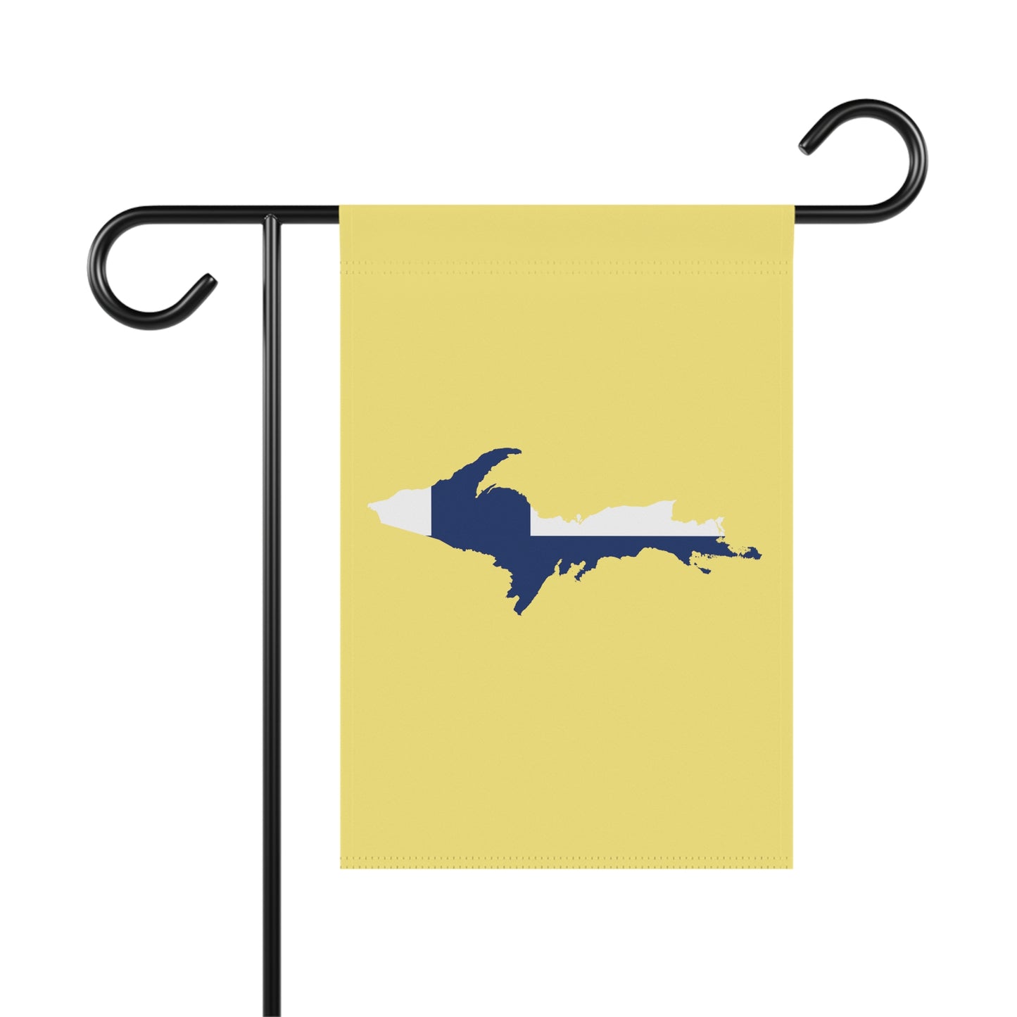 Michigan Upper Peninsula Home & Garden Flag (w/ UP Finland Flag) | Cherry Yellow