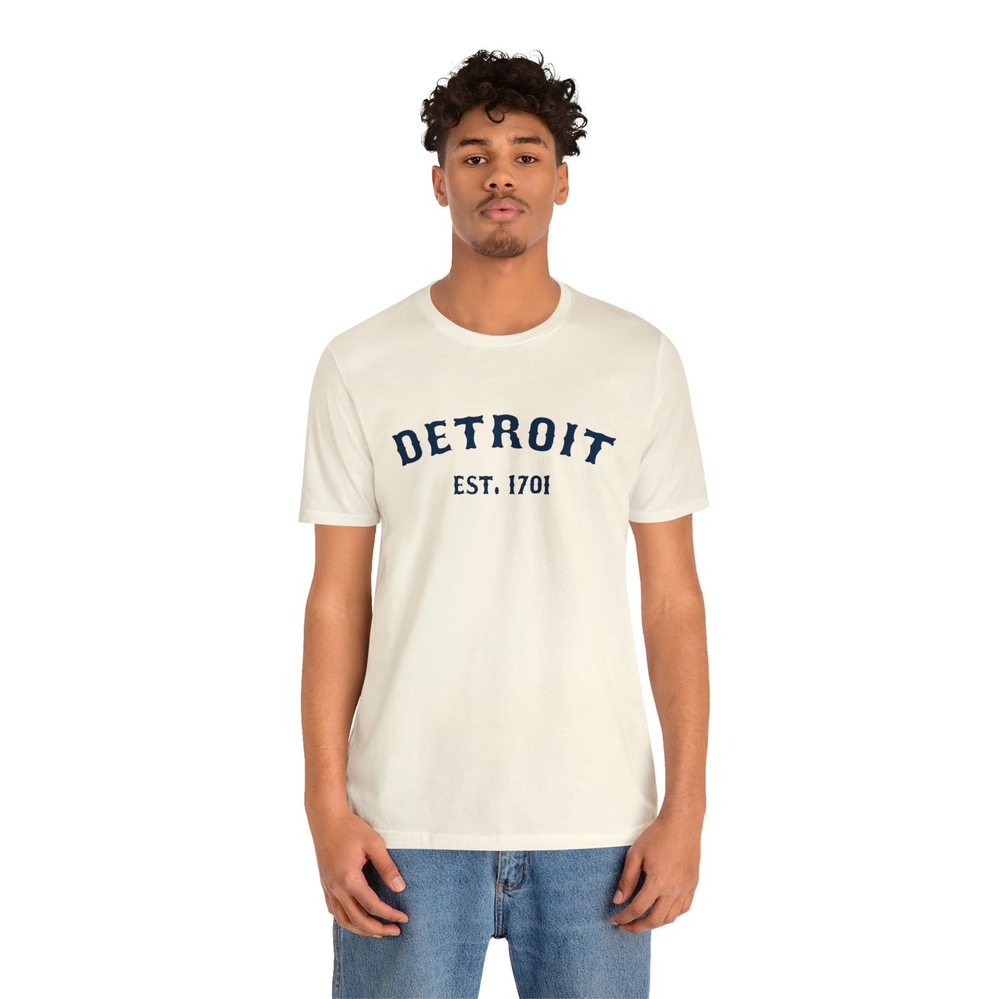 'Detroit EST. 1701' T-Shirt (Ballpark Font) | Unisex Standard