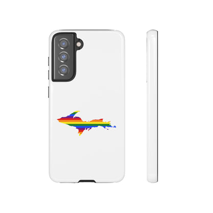 Michigan Upper Peninsula Tough Phone Case (w/ UP Pride Flag Outline) | Samsung & Pixel Android