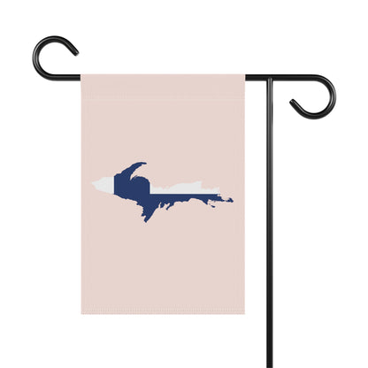 Michigan Upper Peninsula Home & Garden Flag (w/ UP Finland Flag) | Champagne Pink