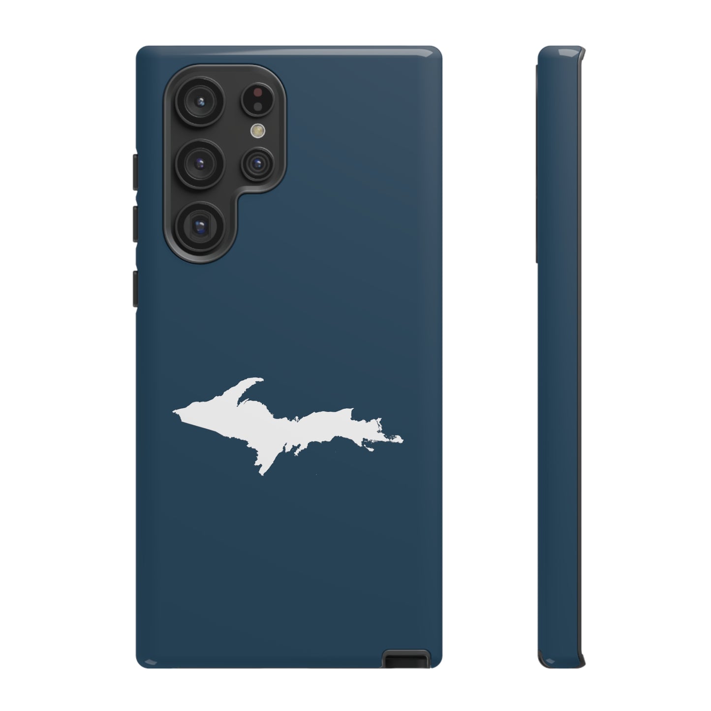 Michigan Upper Peninsula Tough Phone Case ('37 Caddie Cavalier Blue w/ UP Outline) | Samsung & Pixel Android