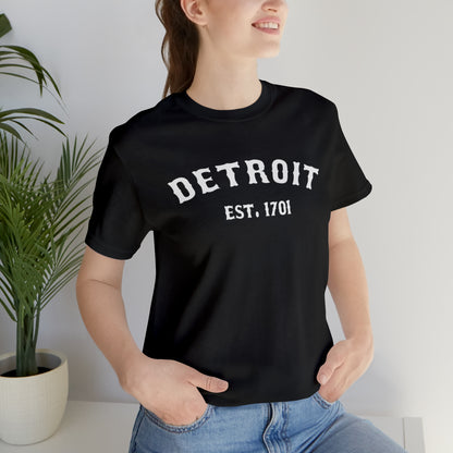 'Detroit EST. 1701' T-Shirt (Ballpark Font) | Unisex Standard