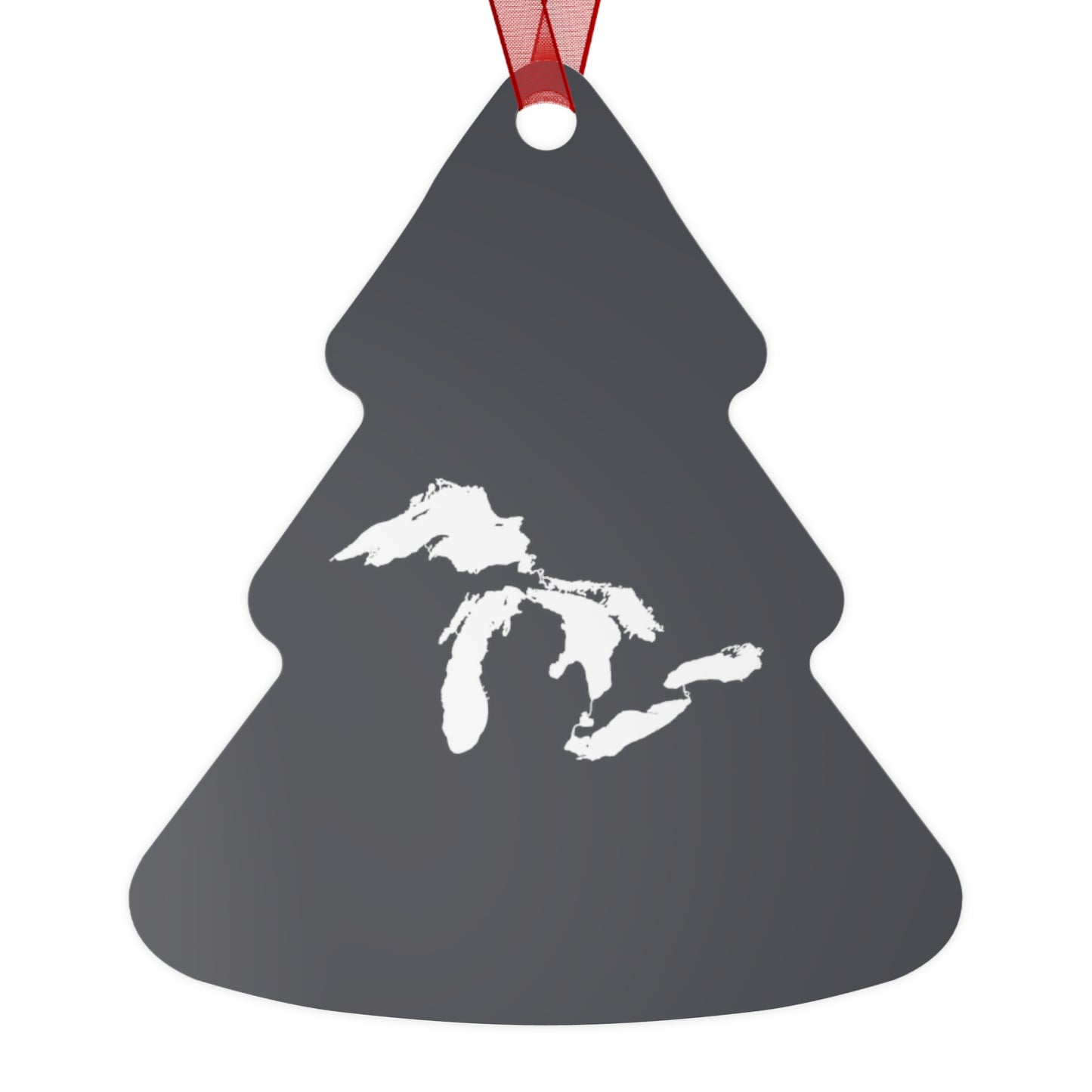 Great Lakes Christmas Ornament | Metal - Iron Ore Grey