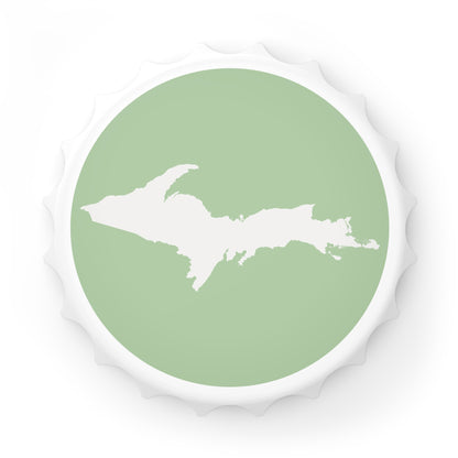 Michigan Upper Peninsula Bottle Opener (w/ UP Outline) | Tea Green