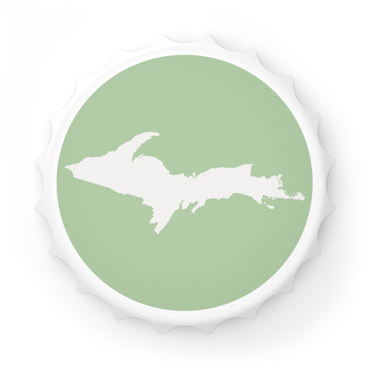 Michigan Upper Peninsula Bottle Opener (w/ UP Outline) | Tea Green