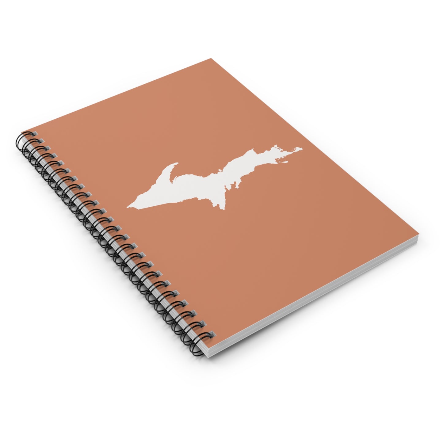 Michigan Upper Peninsula Spiral Notebook (w/ UP Outline) | Copper Color