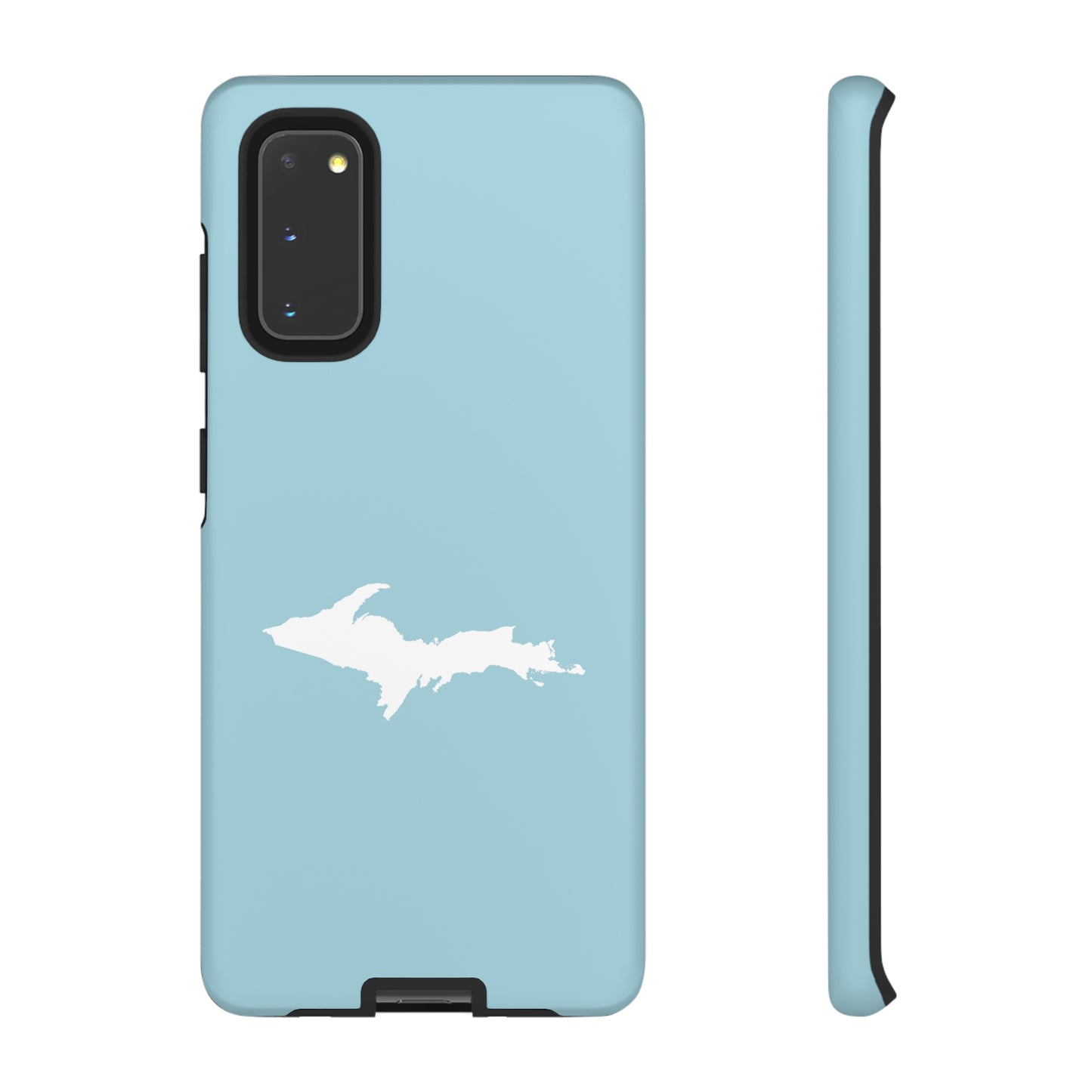 Michigan Upper Peninsula Tough Phone Case ('58 Caddie Blue w/ UP Outline) | Samsung & Pixel Android