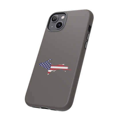 Michigan Upper Peninsula Tough Phone Case (Warren Tank Grey w/ UP USA Outline) | Apple iPhone