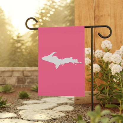 Michigan Upper Peninsula Home & Garden Flag (w/ UP Outline) | Rhodochrosite Pink