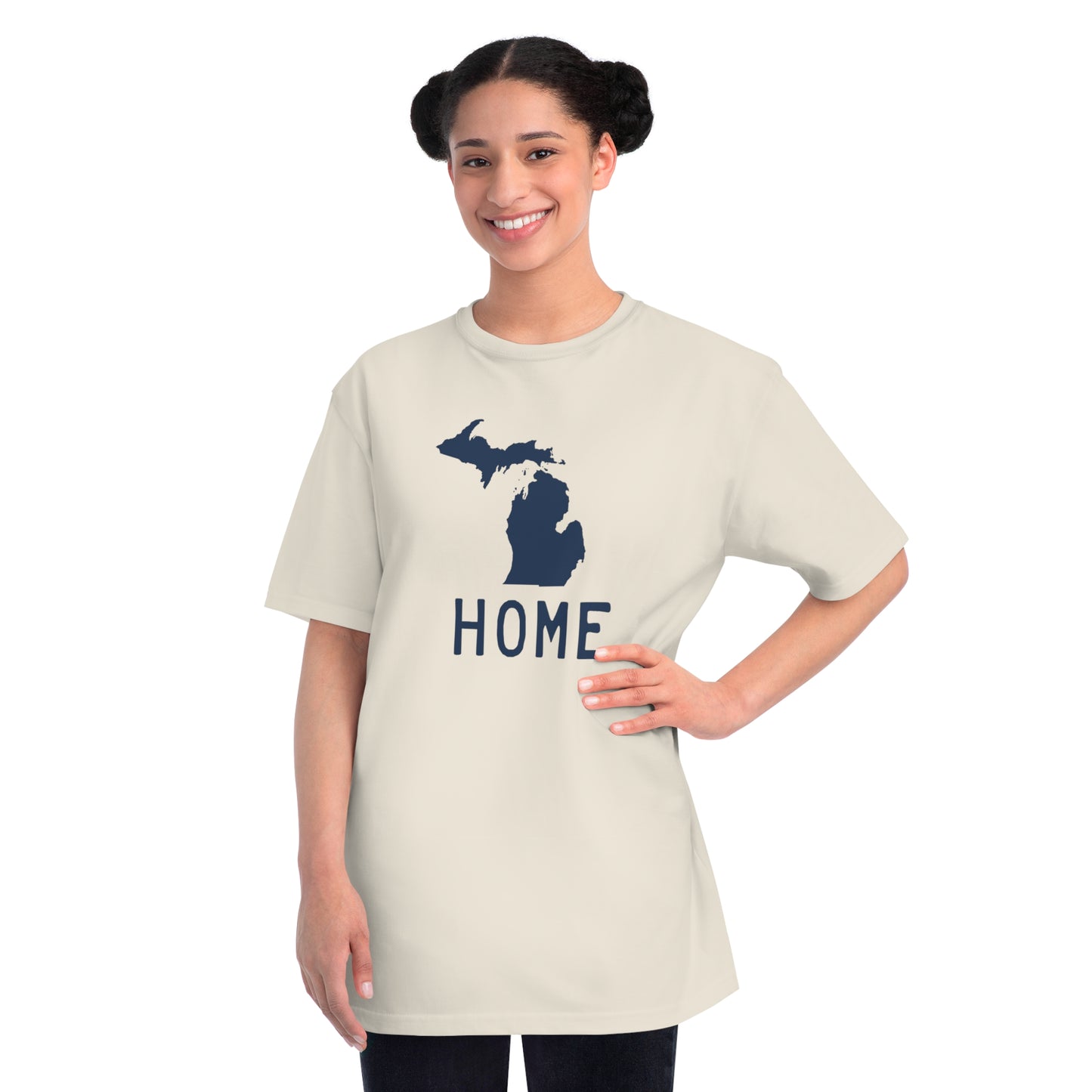 Michigan 'Home' T-Shirt (Licence Plate Font) | Unisex Organic