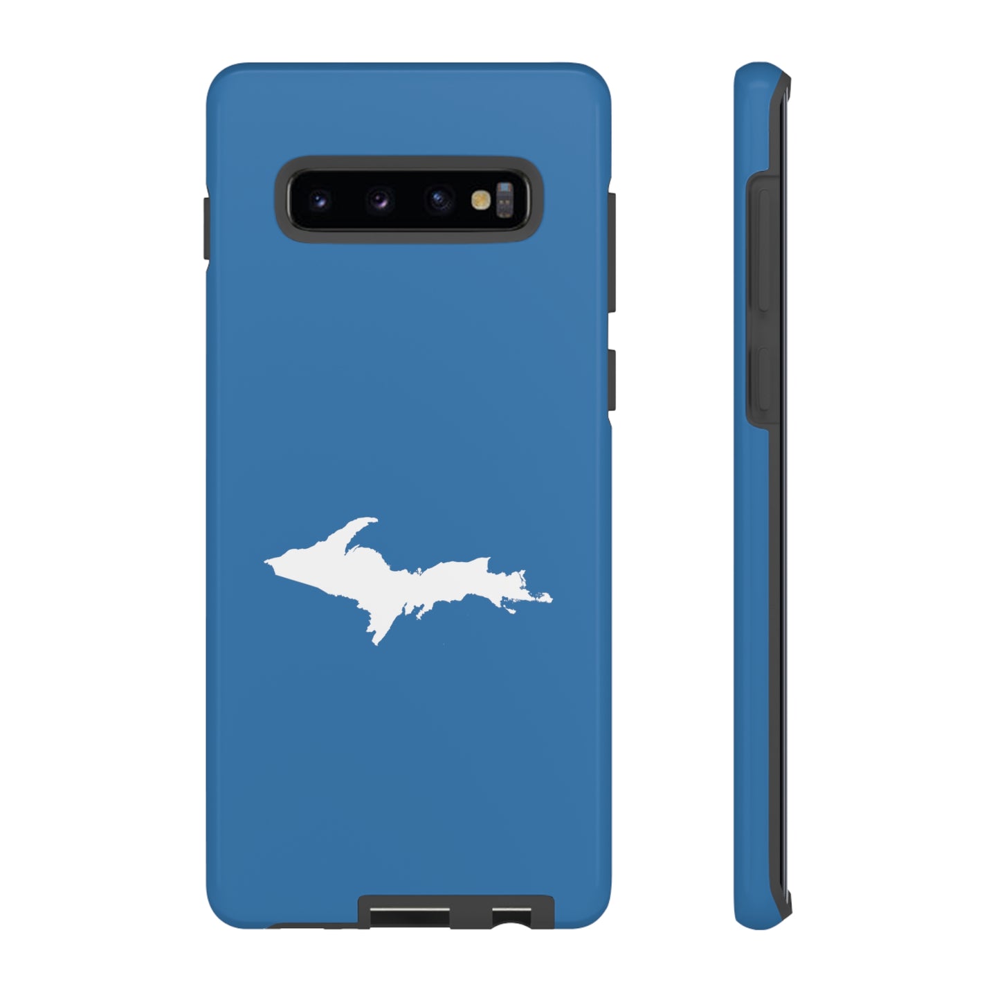 Michigan Upper Peninsula Tough Phone Case (Lake Superior Blue w/ UP Outline) | Samsung & Pixel Android