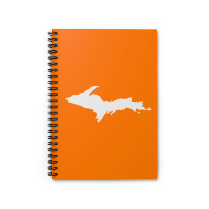 Michigan Upper Peninsula Spiral Notebook (w/ UP Outline) | Safety Orange