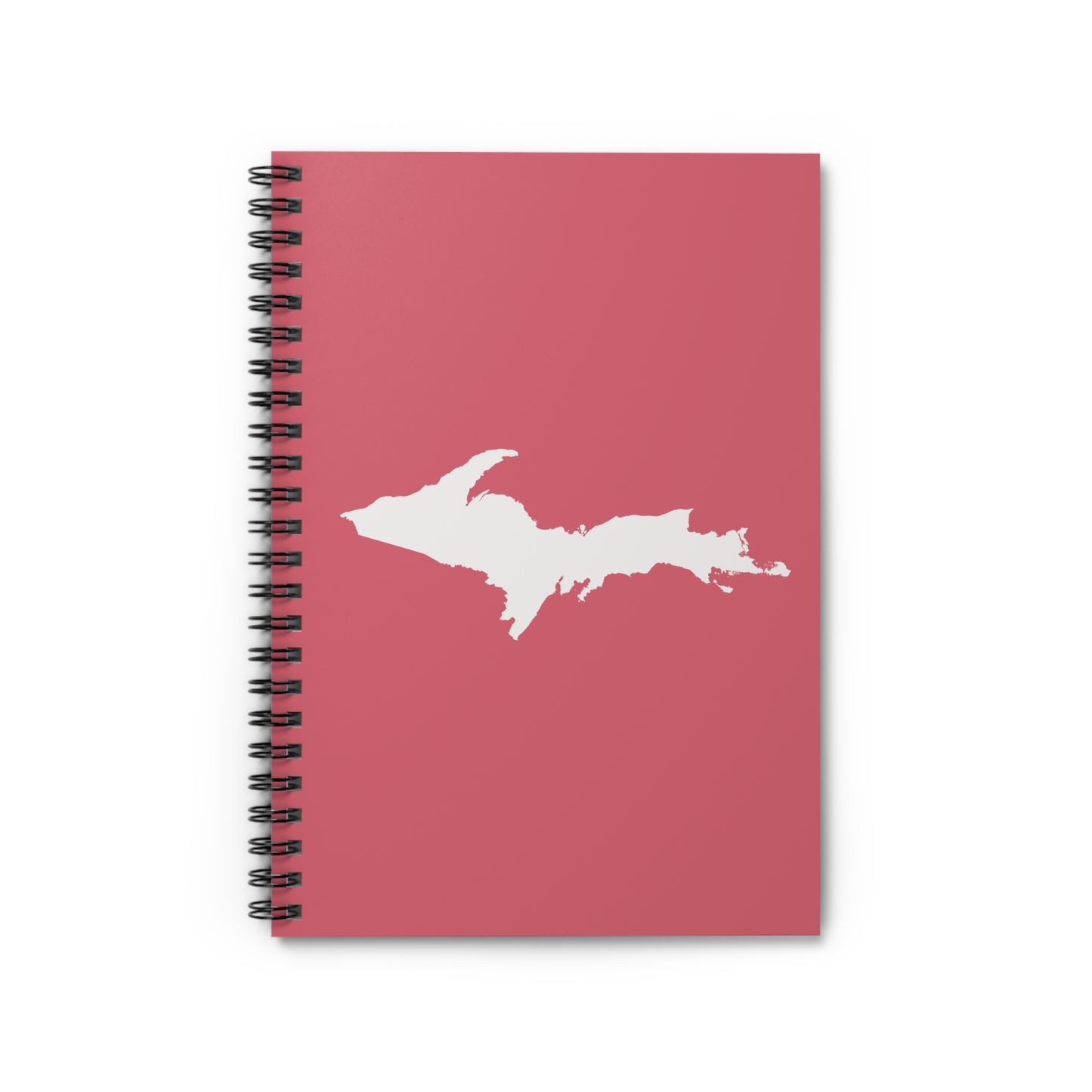 Michigan Upper Peninsula Spiral Notebook (w/ UP Outline) | Watermelon Pink