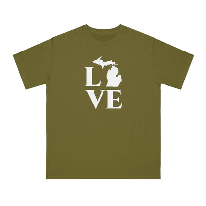 Michigan 'Love' T-Shirt (Roman Font) | Unisex Organic