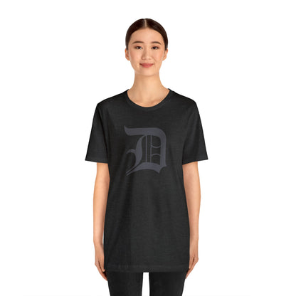 Detroit 'Old English D' T-Shirt (Iron Ore Grey) | Unisex Standard