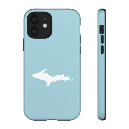 Michigan Upper Peninsula Tough Phone Case ('58 Caddie Blue w/ UP Outline) | Apple iPhone