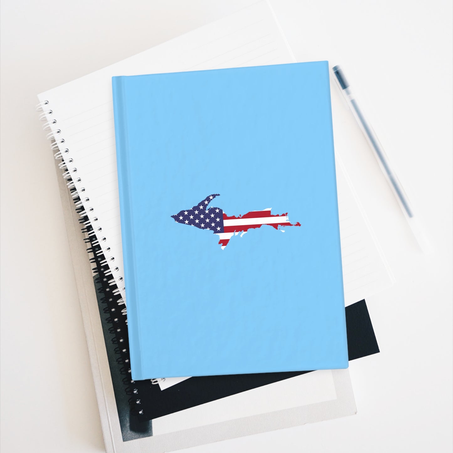 Michigan Upper Peninsula Blank Sketchbook (w/ UP USA Flag) | DTW Blue