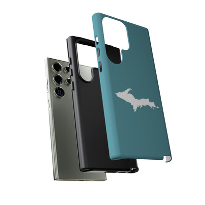 Michigan Upper Peninsula Tough Phone Case (Huron Blue w/ UP Outline) | Samsung & Pixel Android