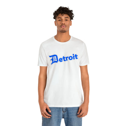 'Detroit' T-Shirt (MotorTown Blue w/ Old English 'D') | Unisex Standard