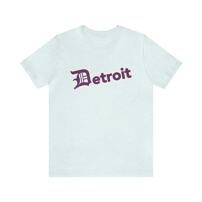 'Detroit' T-Shirt (Plum w/ Old English 'D') | Unisex Standard