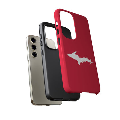 Michigan Upper Peninsula Tough Phone Case (Lighthouse Red w/ UP Outline) | Samsung & Pixel Android