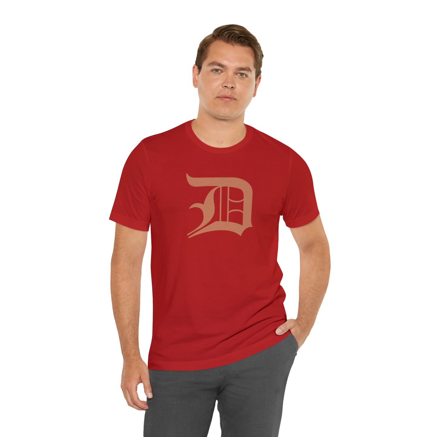 Detroit 'Old English D' T-Shirt (Copper Color) | Unisex Standard