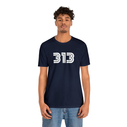 Detroit '313' T-Shirt (1970s Audiophile Font) | Unisex Standard Fit