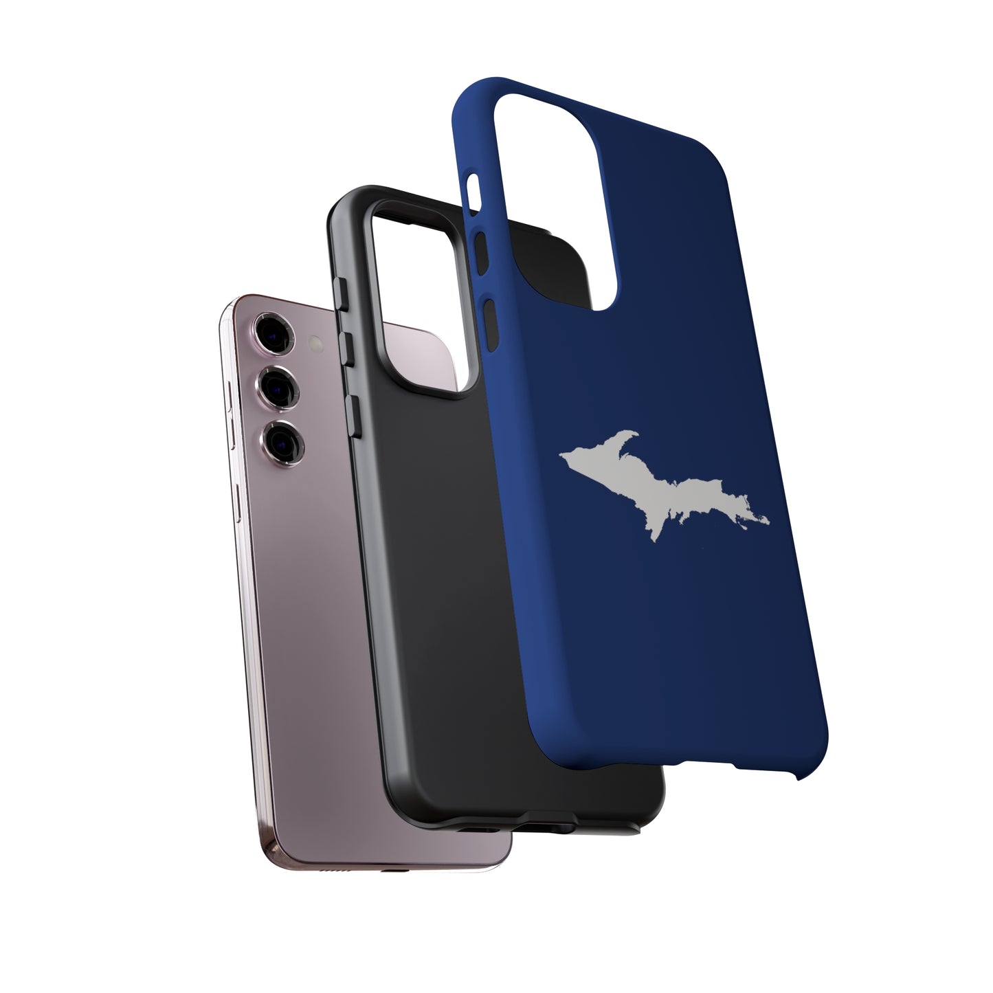 Michigan Upper Peninsula Tough Phone Case (Dearborn Blue w/ UP Outline) | Samsung & Pixel Android