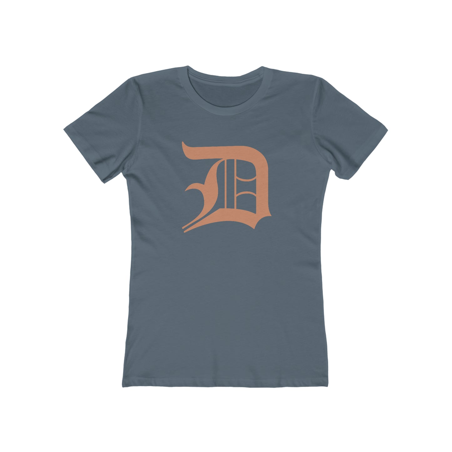 Detroit 'Old English D' T-Shirt (Copper Color) | Women's Boyfriend Cut