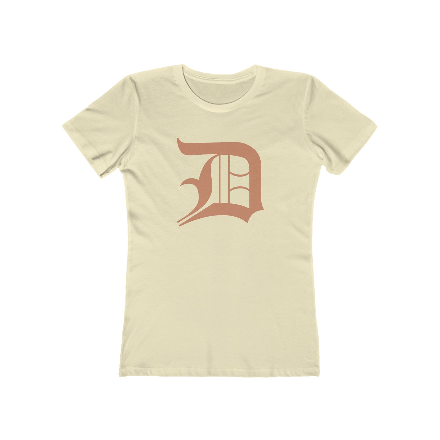 Detroit 'Old English D' T-Shirt (Copper Color) | Women's Boyfriend Cut