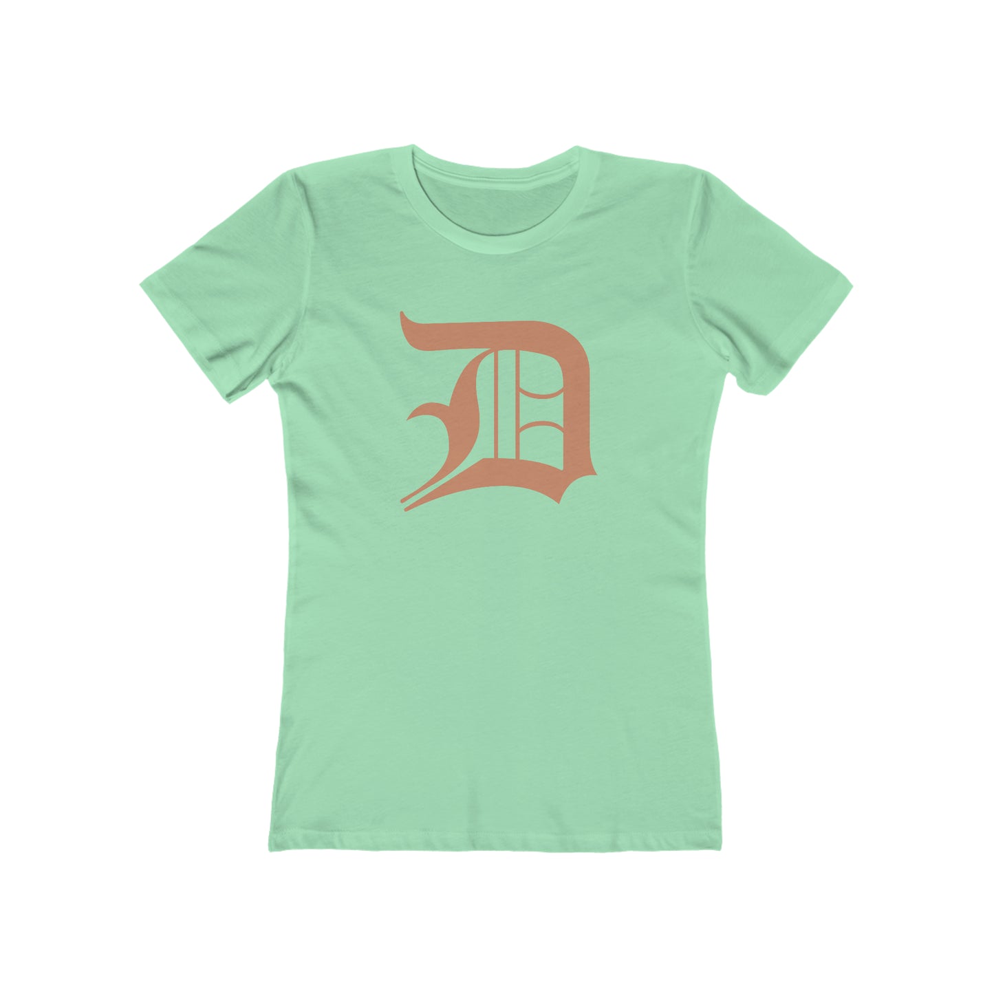 Detroit 'Old English D' T-Shirt (Copper Color) | Women's Boyfriend Cut