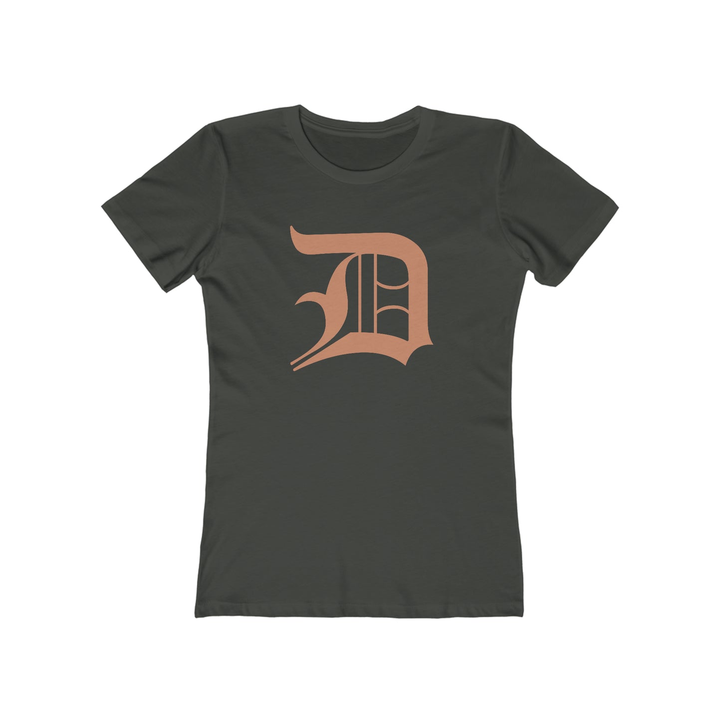 Detroit 'Old English D' T-Shirt (Copper Color) | Women's Boyfriend Cut