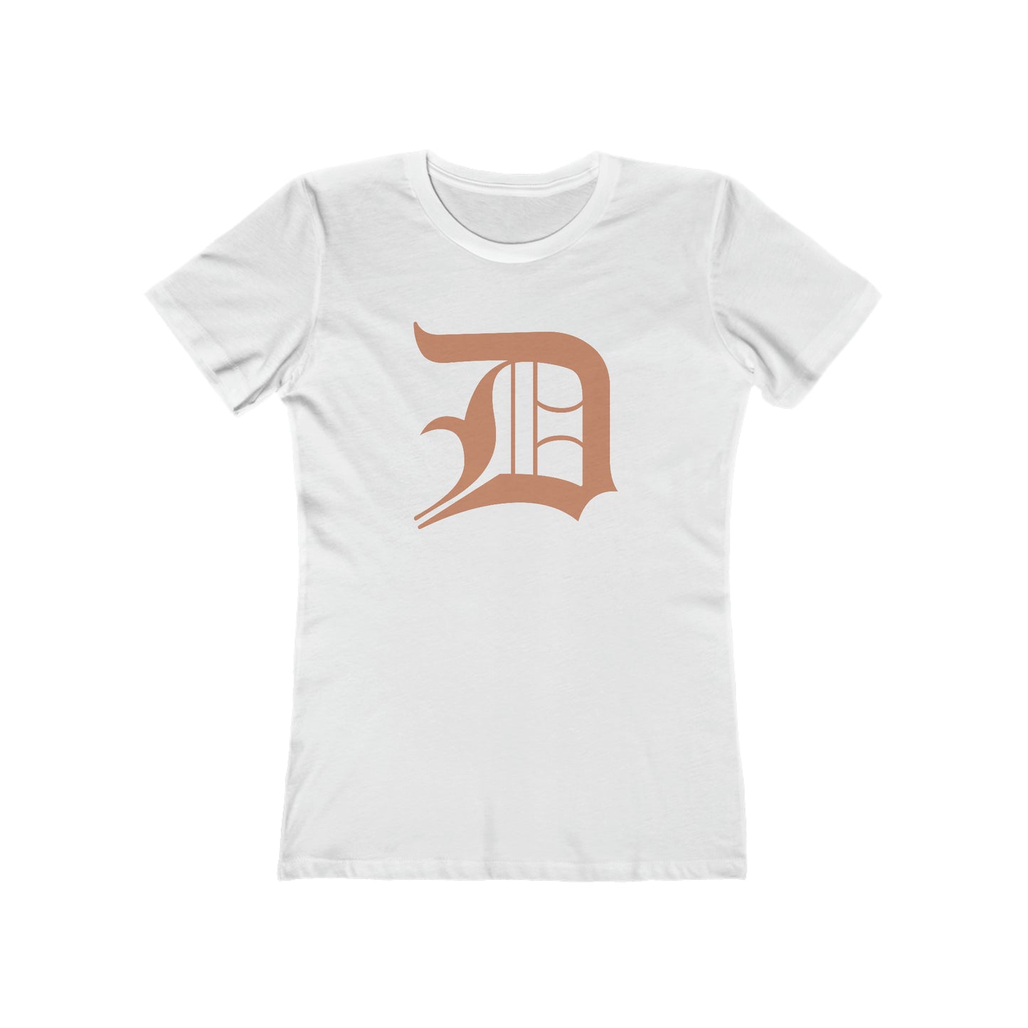 Detroit 'Old English D' T-Shirt (Copper Color) | Women's Boyfriend Cut