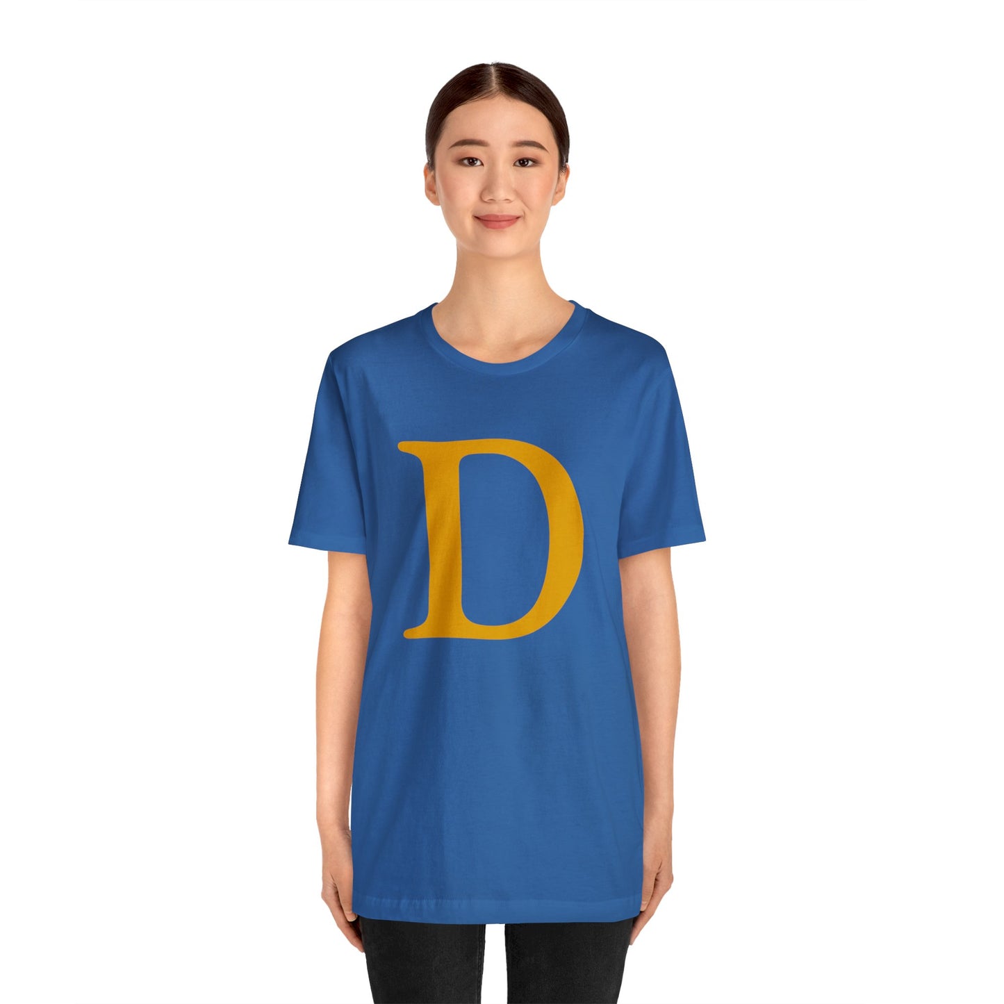 Detroit 'Old French D' T-Shirt (Gold Full Body Outline) | Unisex Standard Fit