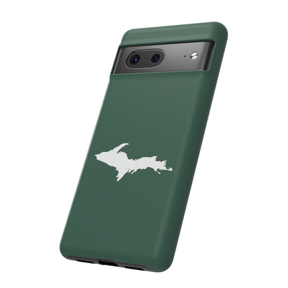 Michigan Upper Peninsula Tough Phone Case (Ginger Ale Green w/ UP Outline) | Samsung & Pixel Android