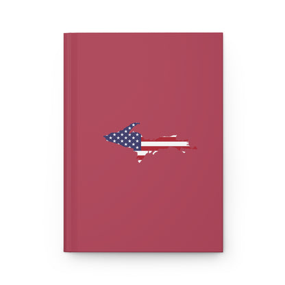 Michigan Upper Peninsula Hardcover Journal (w/ UP USA Flag) | Ruled - Popstar Pink