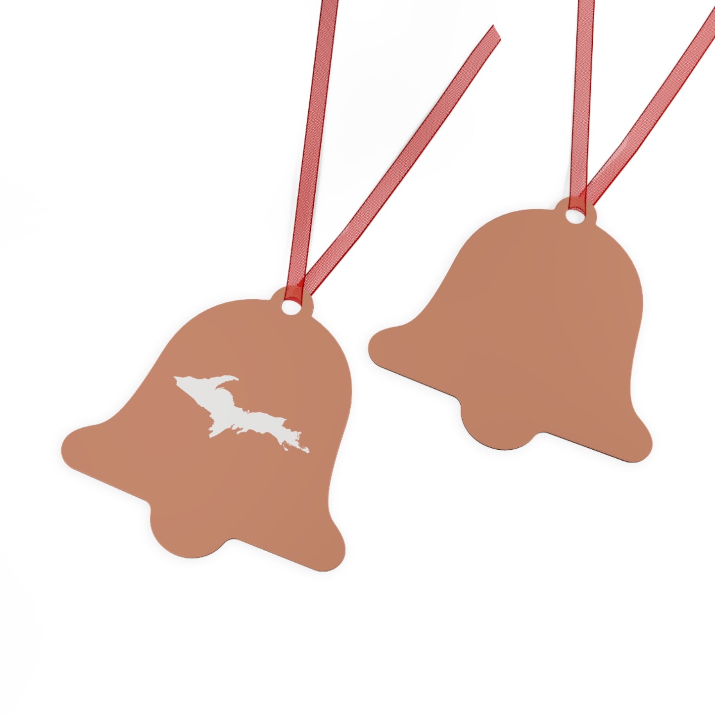 Michigan Upper Peninsula Christmas Ornament (Copper Color) | Metal - 4 Shapes