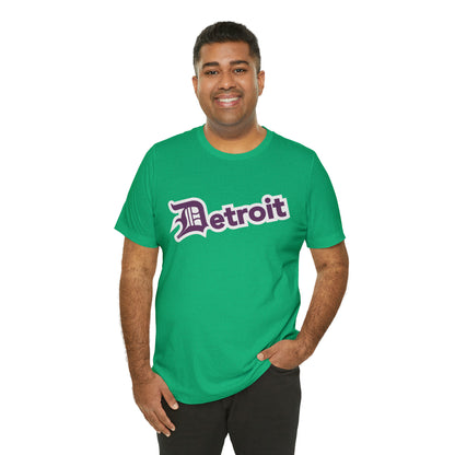 'Detroit' T-Shirt (Plum w/ Old English 'D') | Unisex Standard