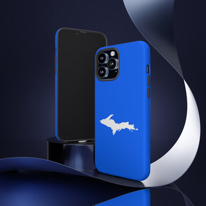 Michigan Upper Peninsula Tough Phone Case (Motor Town Blue w/ UP Outline) | Apple iPhone