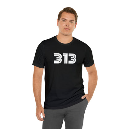 Detroit '313' T-Shirt (1970s Audiophile Font) | Unisex Standard Fit