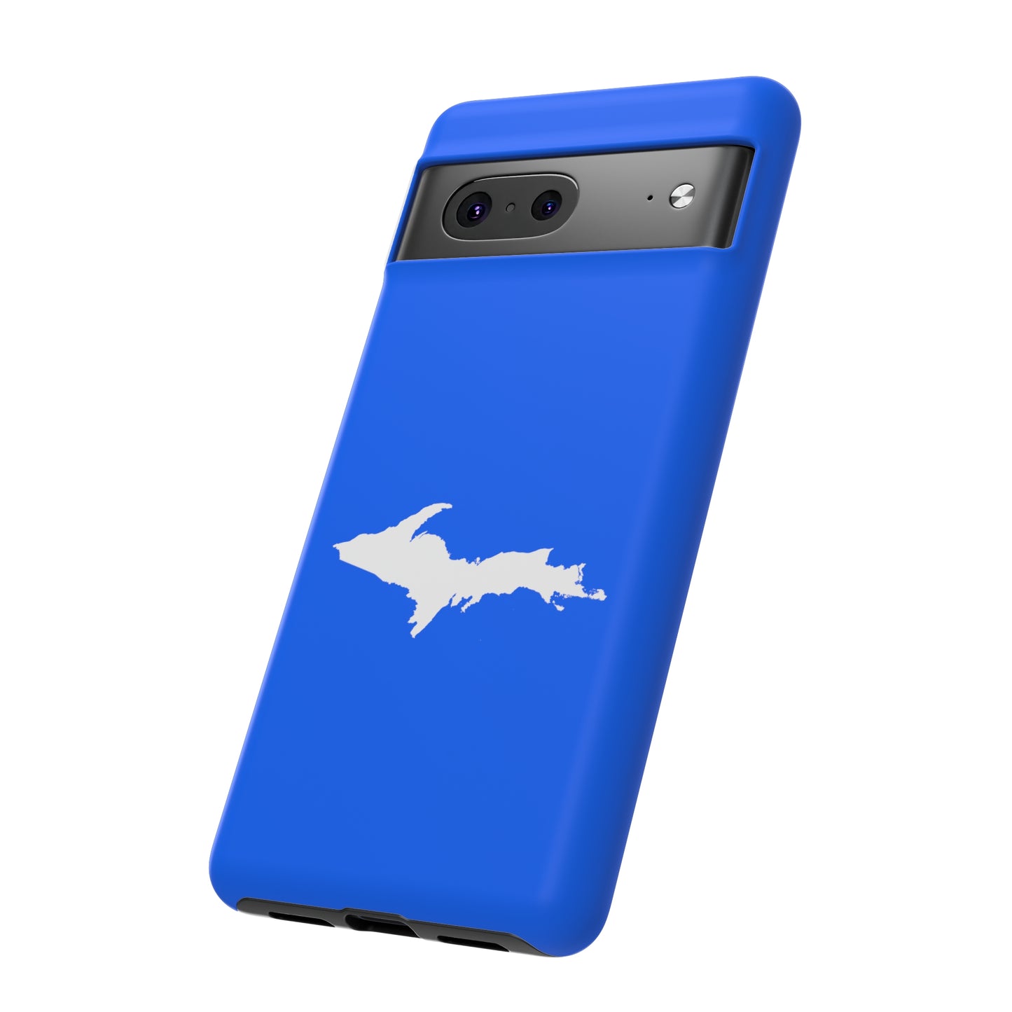 Michigan Upper Peninsula Tough Phone Case (Motor Town Blue w/ UP Outline) | Samsung & Pixel Android