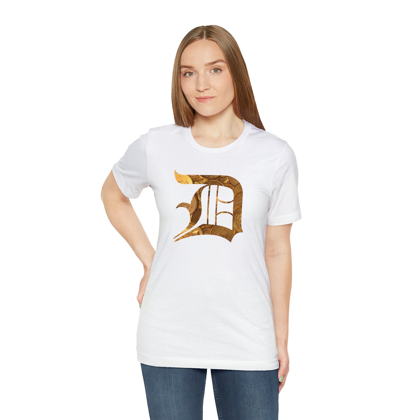 Detroit 'Old English D' T-Shirt (Gold Bullion Edition) | Unisex Standard