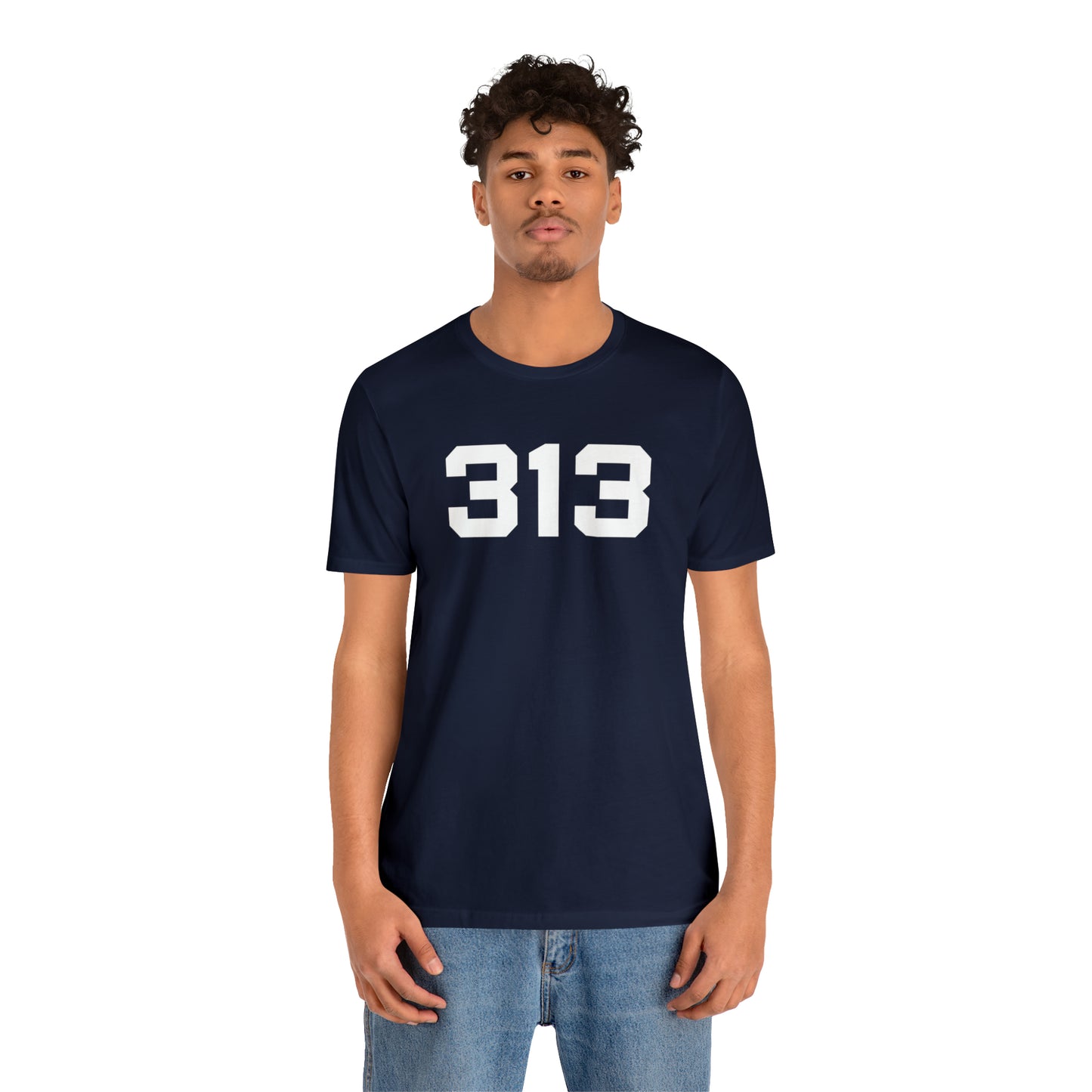 Detroit '313' T-Shirt (Athletic Font) | Unisex Standard Fit